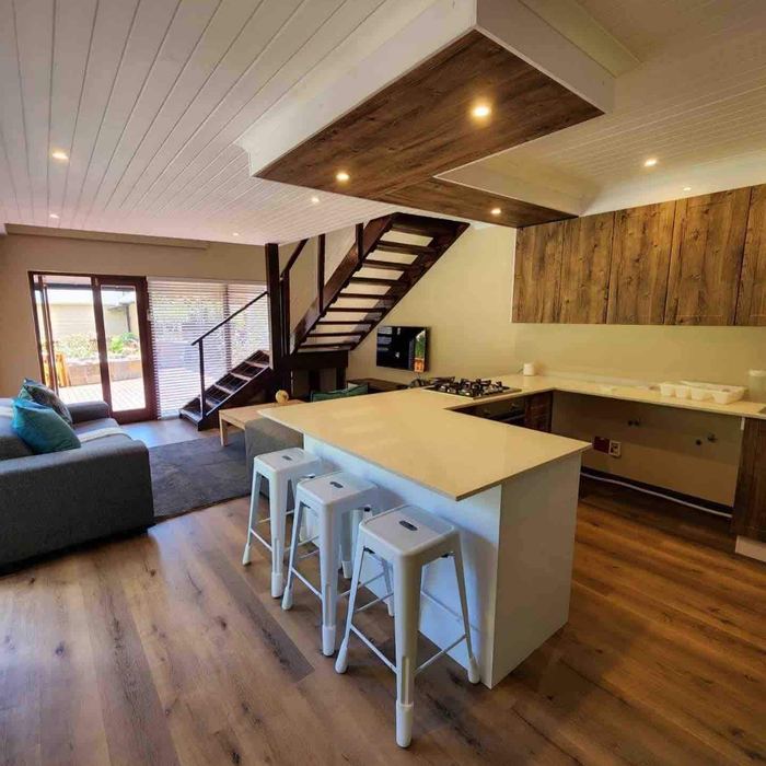 Mountain View Apartment kitchen and living area